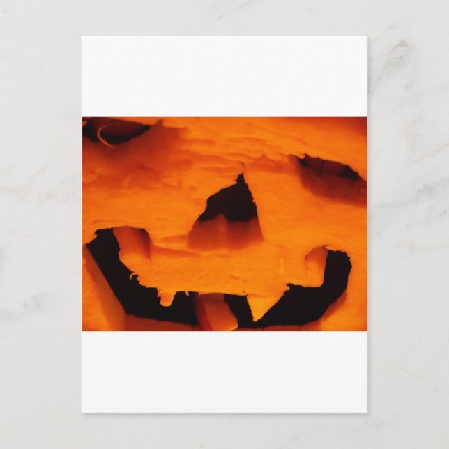 Halloween Jack-O-Lantern Face Postcard (Front)