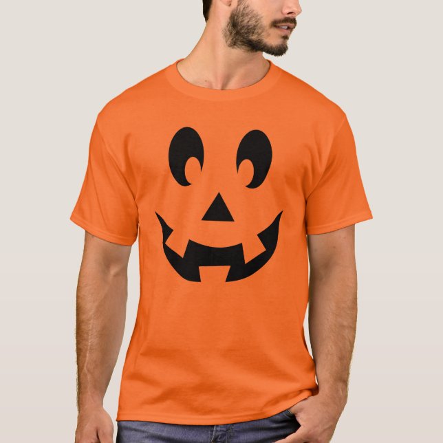 Halloween Jack O Lantern Face T-Shirt (Front)