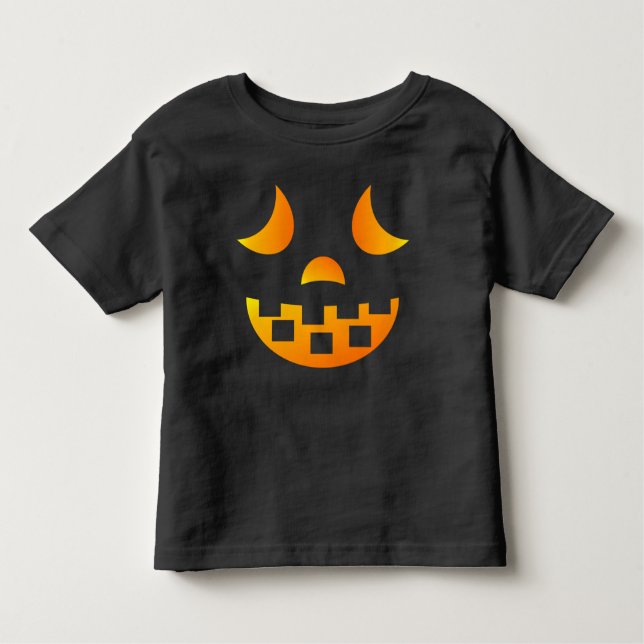 Halloween Jack-o'-lantern Face Toddler T-shirt (Front)