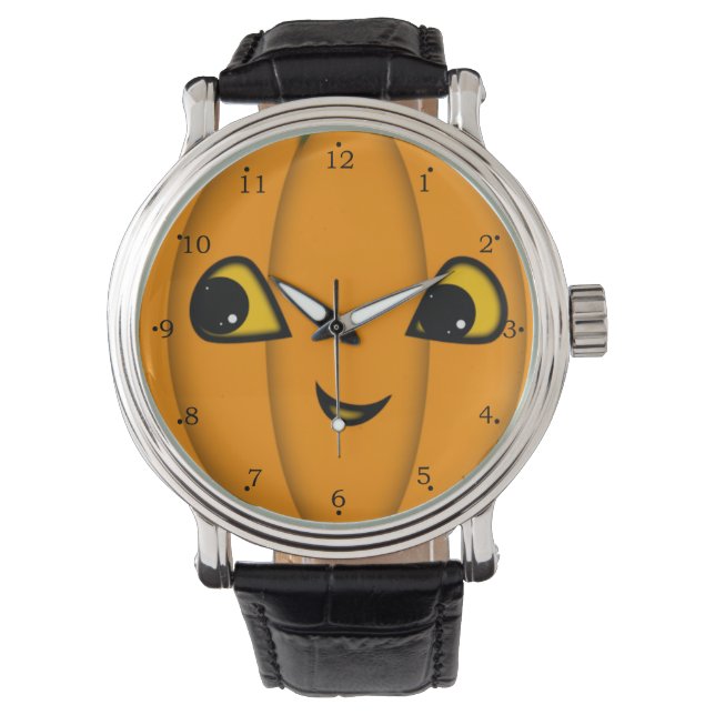Halloween Jack-o-Lantern Face Watch (Front)