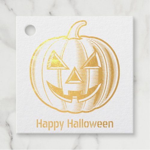 Halloween Jack_o_lantern  Foil Favor Tags