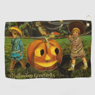 Halloween Jack-o-Lantern Harvest Night by Kids Golf Towel