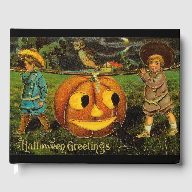 Halloween Jack-o-Lantern Harvest Night by Kids   Guest Book (Front)