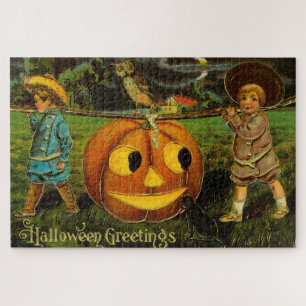 Halloween Jack-o-Lantern Harvest Night by Kids Jigsaw Puzzle