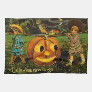 Halloween Jack-o-Lantern Harvest Night by Kids   Kitchen Towel