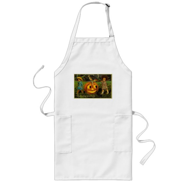 Halloween Jack-o-Lantern Harvest Night by Kids   Long Apron (Front)