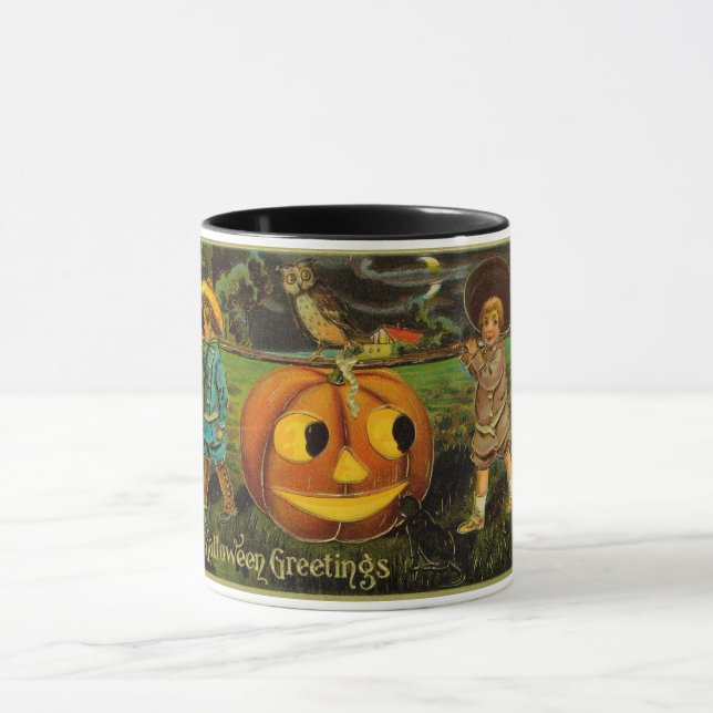 Halloween Jack-o-Lantern Harvest Night by Kids   Mug (Center)