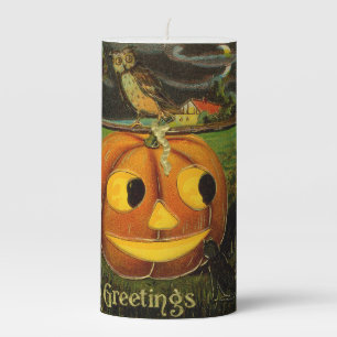 Halloween Jack-o-Lantern Harvest Night by Kids Pillar Candle