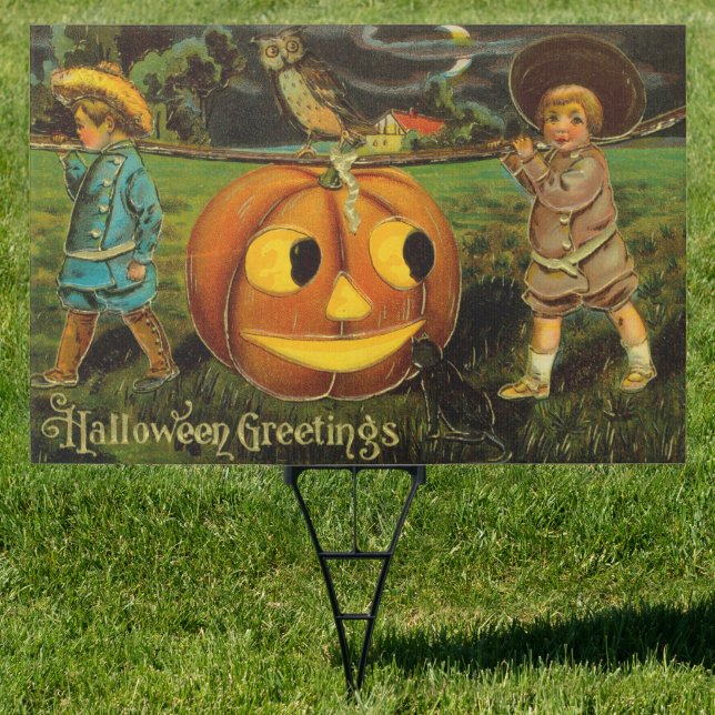 Halloween Jack-o-Lantern Harvest Night by Kids   Sign (Insitu)