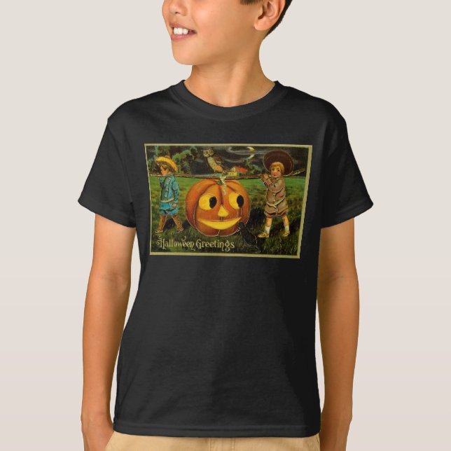 Halloween Jack-o-Lantern Harvest Night by Kids   T-Shirt (Front)