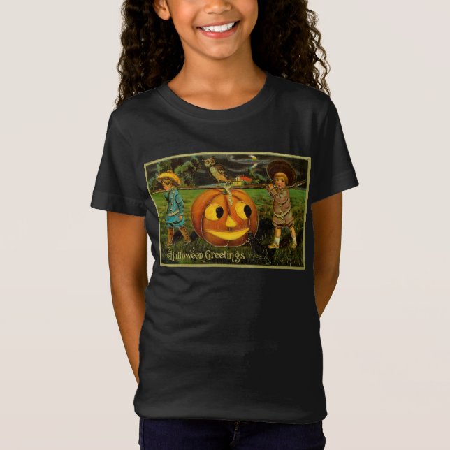 Halloween Jack-o-Lantern Harvest Night by Kids   T-Shirt (Front)