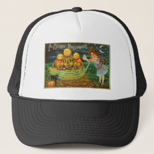 Halloween Jack-o-Lantern Harvest Night by Kids   Trucker Hat