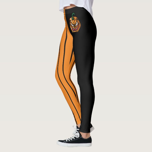 Halloween Jack-O-Lantern Leggings (Left)