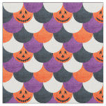 Halloween Jack-o’-Lantern Mermaid Scales Pattern Fabric
