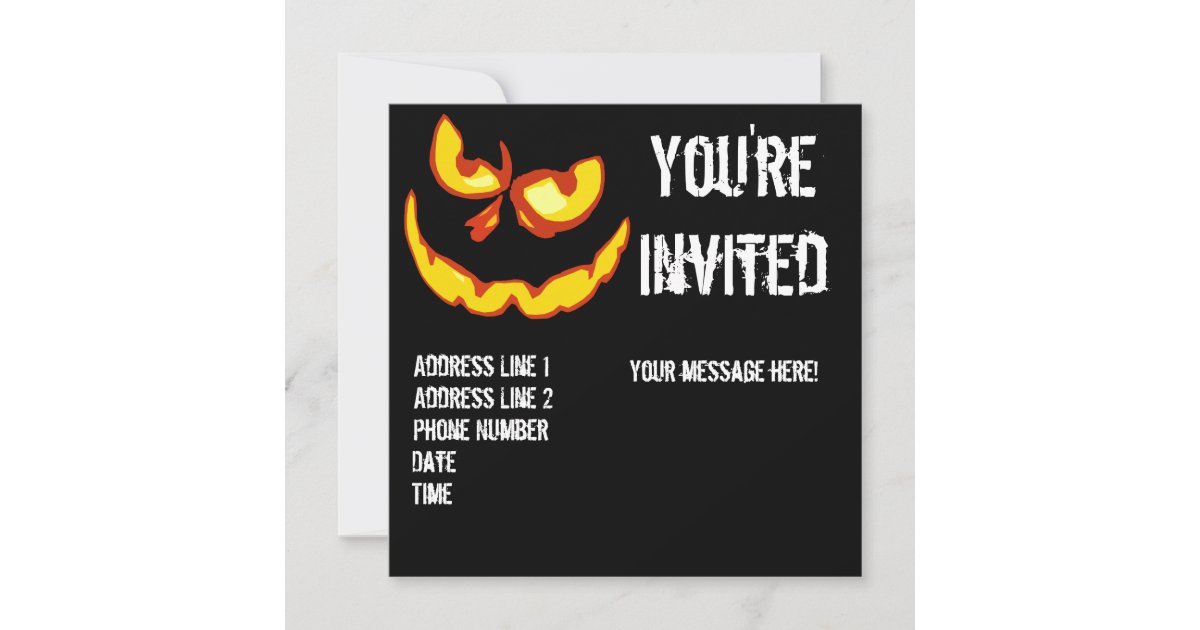 Halloween Jack O Lantern Party Invitation | Zazzle