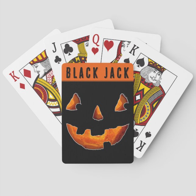 Halloween Jack-o'-lantern Playing Cards (Back)