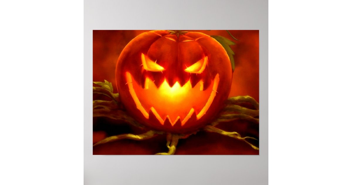 Halloween Jack O Lantern Poster | Zazzle