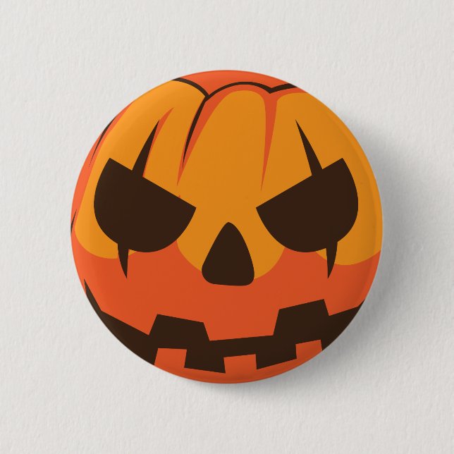 Halloween Jack o Lantern Pumpkin Button (Front)