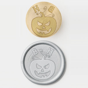 Halloween Jack-O-Lantern Pumpkin Custom Monogram Wax Seal Stamp
