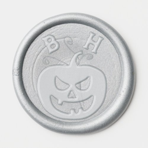 Halloween Jack_O_Lantern Pumpkin Custom Monogram Wax Seal Sticker