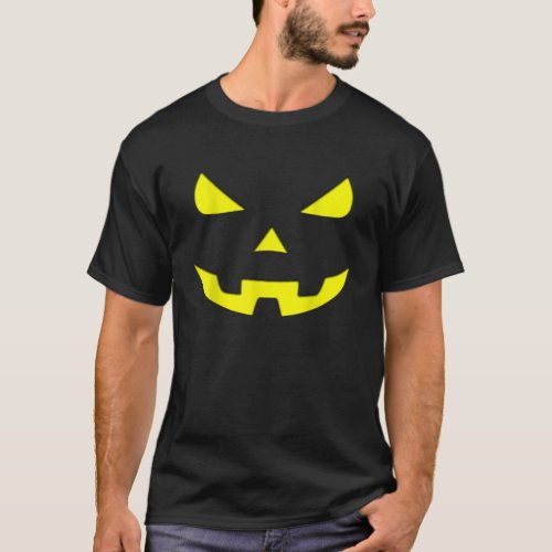 Halloween Jack O Lantern Pumpkin Devious Face Cost T_Shirt