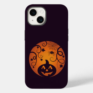 Halloween Jack o lantern pumpkin face and spider Case-Mate iPhone 14 Case