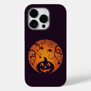 Halloween Jack o lantern pumpkin face and spider Case-Mate iPhone 14 Pro Case
