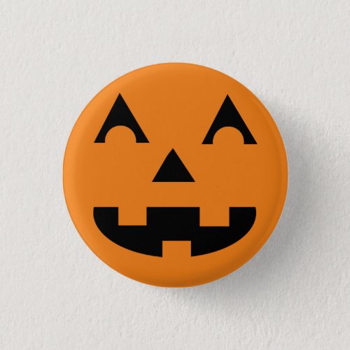 Halloween Jack O Lantern Pumpkin Face Button