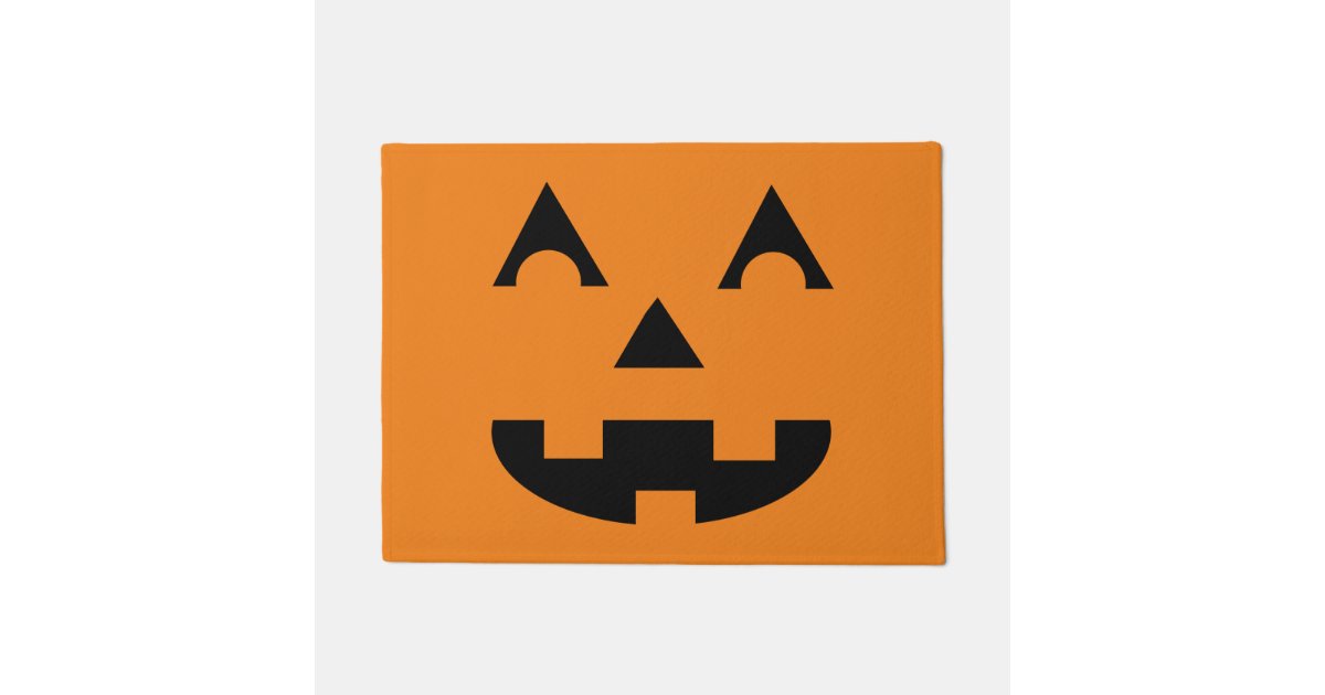 Jack o Lantern Face Halloween Doormat