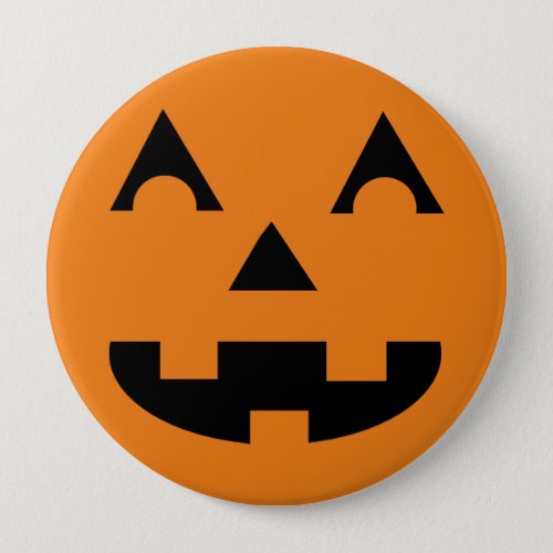 Halloween Jack O Lantern Pumpkin Face Pinback Button