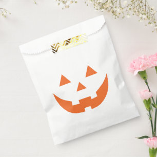 Halloween Jack o lantern pumpkin face treat Favor Bag