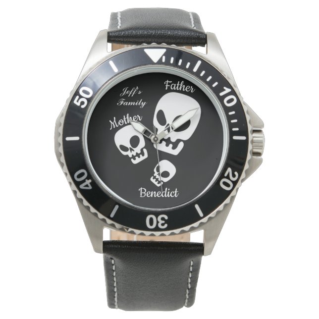  Halloween jack-o-lantern pumpkin family Name Watch (Front)