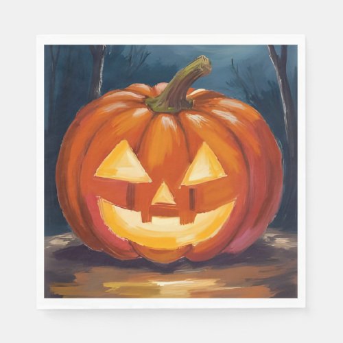 Halloween Jack-O-Lantern Pumpkin Napkins