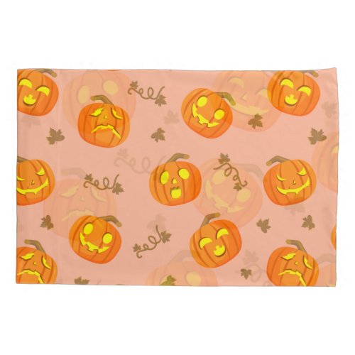 Halloween Jack O Lantern Pumpkin Pillow Case