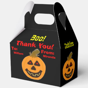 Halloween Jack O' Lantern Pumpkin Treats Party Favor Boxes