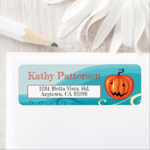 Halloween Jack O' Lantern Return Address Label