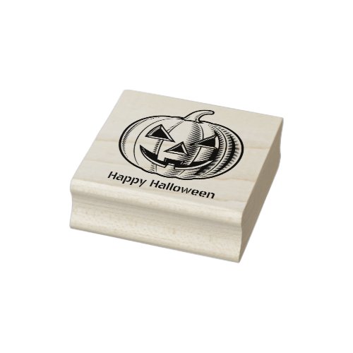 Halloween Jack_o_lantern Rubber Stamp