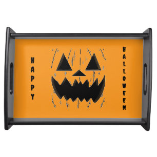 Halloween Jack-O'-Lantern Serving Tray