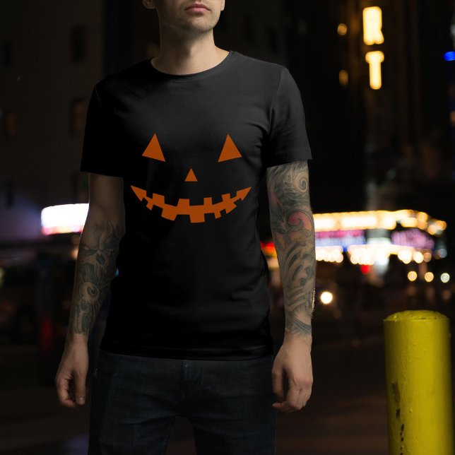 Halloween Jack O Lantern Silhouette T-Shirt (Halloween Jack O Lantern T-Shirt)
