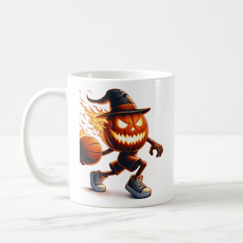 Halloween Jack_o_Lantern Slam Dunk Spooky Basket Coffee Mug