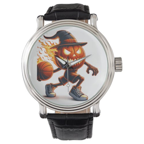 Halloween Jack_o_Lantern Slam Dunk Spooky Basket Watch