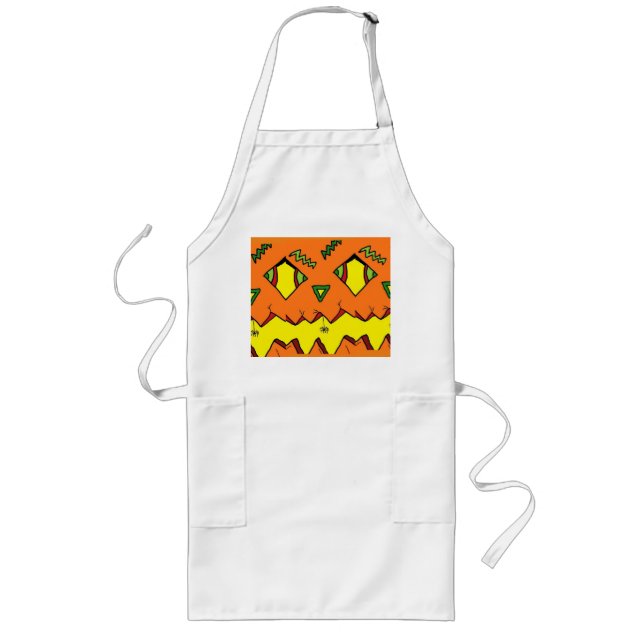 Halloween Jack-O-Lantern & Spider Apron (Front)