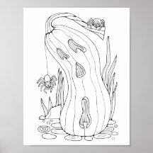 Halloween Jack O’Lantern Spiders Coloring Page Art