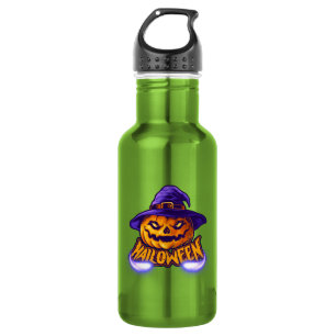 HALLOWEEN JACK O' LANTERN STAINLESS STEEL WATER BOTTLE