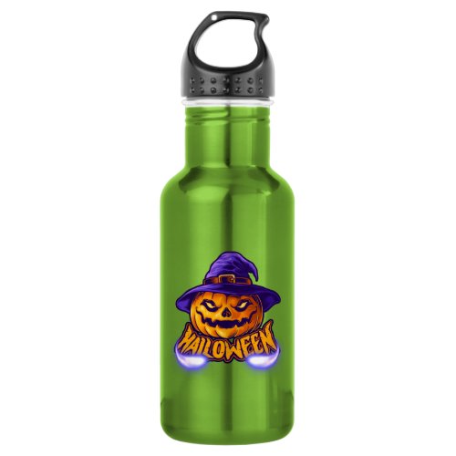 HALLOWEEN JACK O' LANTERN STAINLESS STEEL WATER BOTTLE