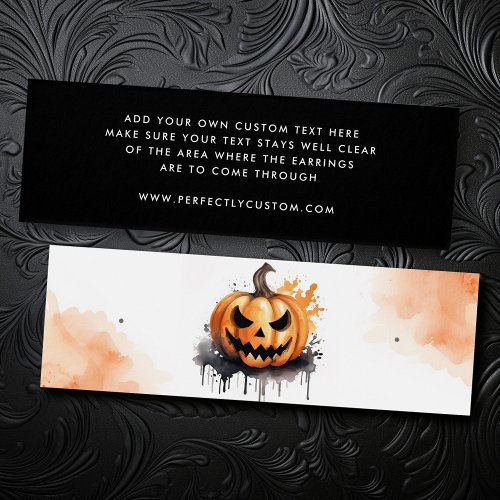 Halloween Jack_o_lantern stud earring display card