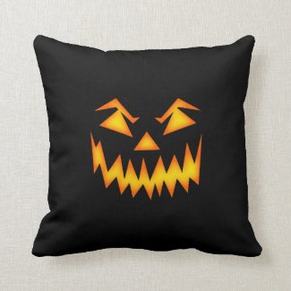 Halloween Jack-o-Lantern Throw Pillow