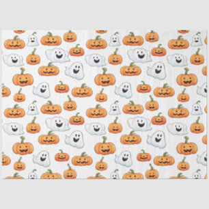 Halloween Jack O Lantern With Boo Pattern Tissue Paper