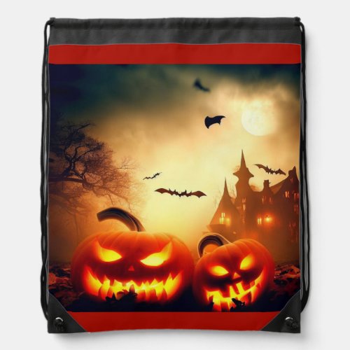 Halloween _ Jack_O_Lanterns 8 Drawstring Bag