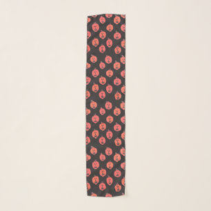 Halloween Jack-o-Lanterns on Black Scarf